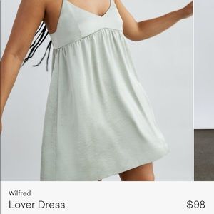 Wilfred dusky green Aritzia Lover Dress